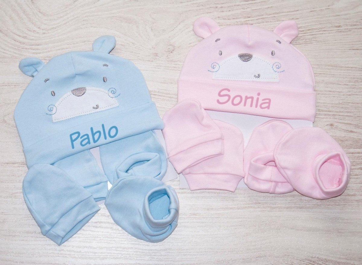 Pack Paritorio Gorrito Oso Personalizado - Nanetes