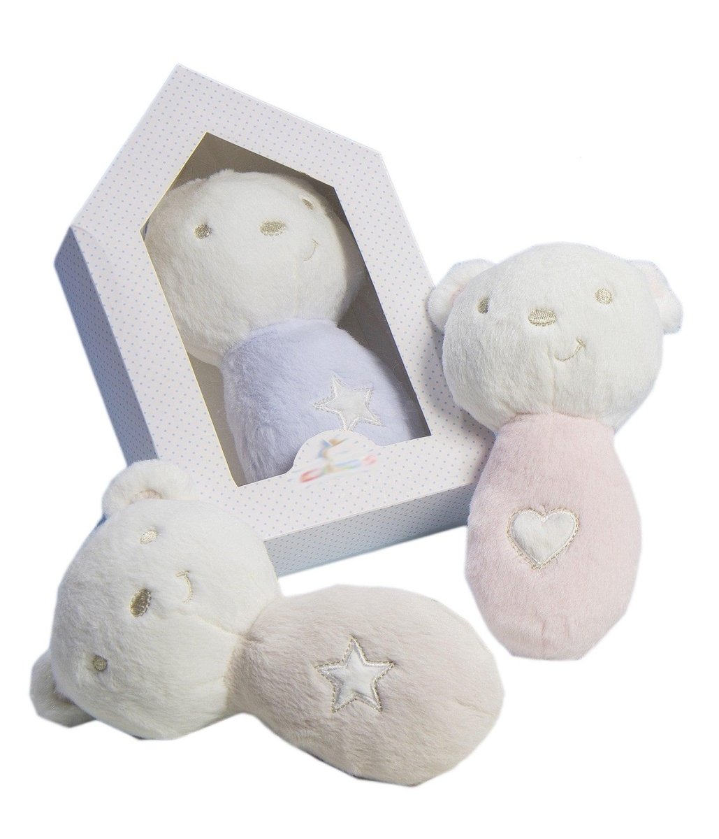 Sonajero Peluche Bebé Osito Colores - Nanetes