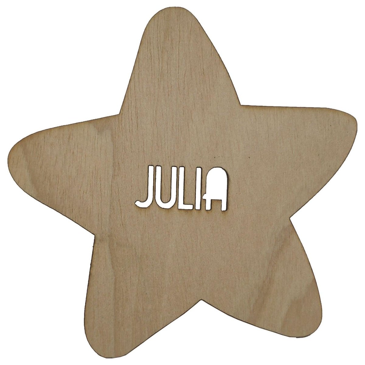 Nombre en Madera Estrella Troquelado - Nanetes