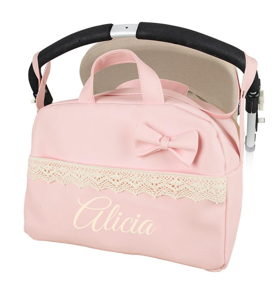 Bolso Maternidad Personalizado Penélope Rosa Nanetes - Nanetes #