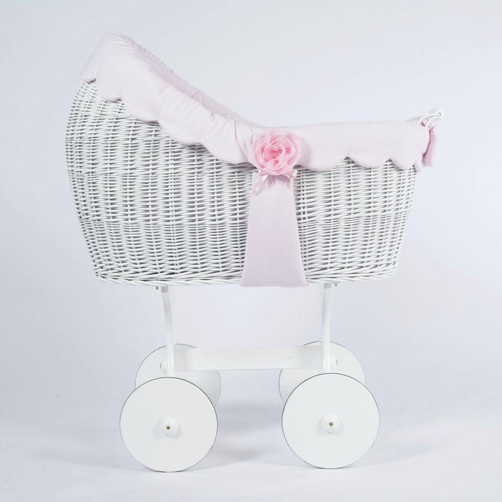 Moises De Mimbre Dulce Rosa Abc Baby - Nanetes #