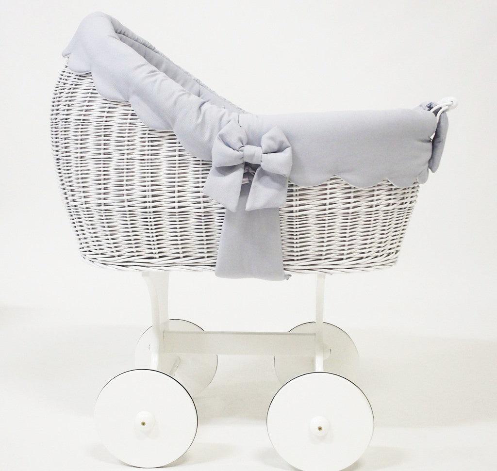 Moisés de Mimbre Bebé ABC Baby Dulce Gris - Nanetes #