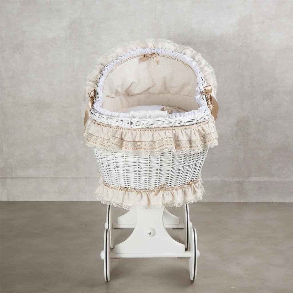 Moisés Bebé Mimbre ABC Baby Barroca Beige - Nanetes #