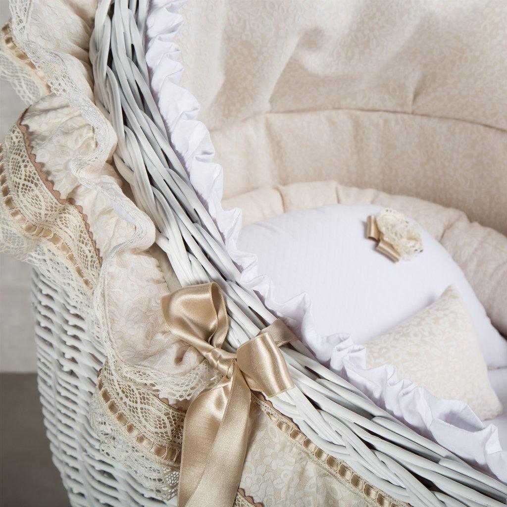 Moisés Bebé Mimbre ABC Baby Barroca Beige - Nanetes #