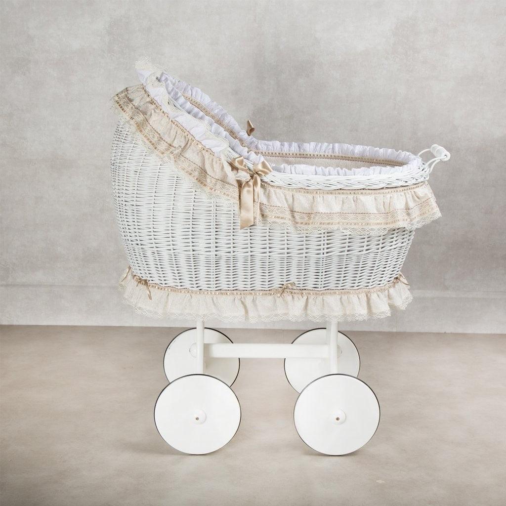 Moisés Bebé Mimbre ABC Baby Barroca Beige - Nanetes #