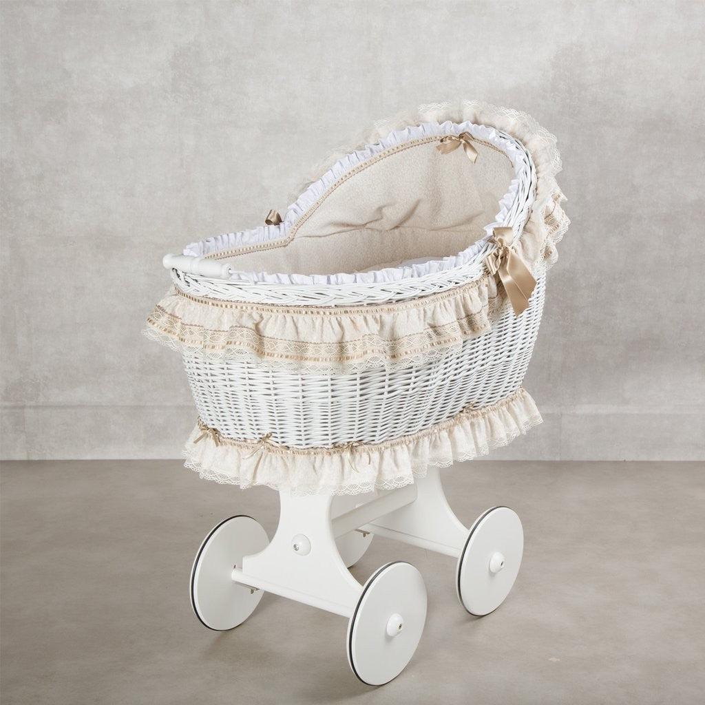 Moisés Bebé Mimbre ABC Baby Barroca Beige - Nanetes #