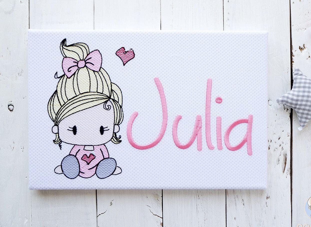 Cuadro Bebé Personalizado Nanetes Lienzo Niña - Nanetes