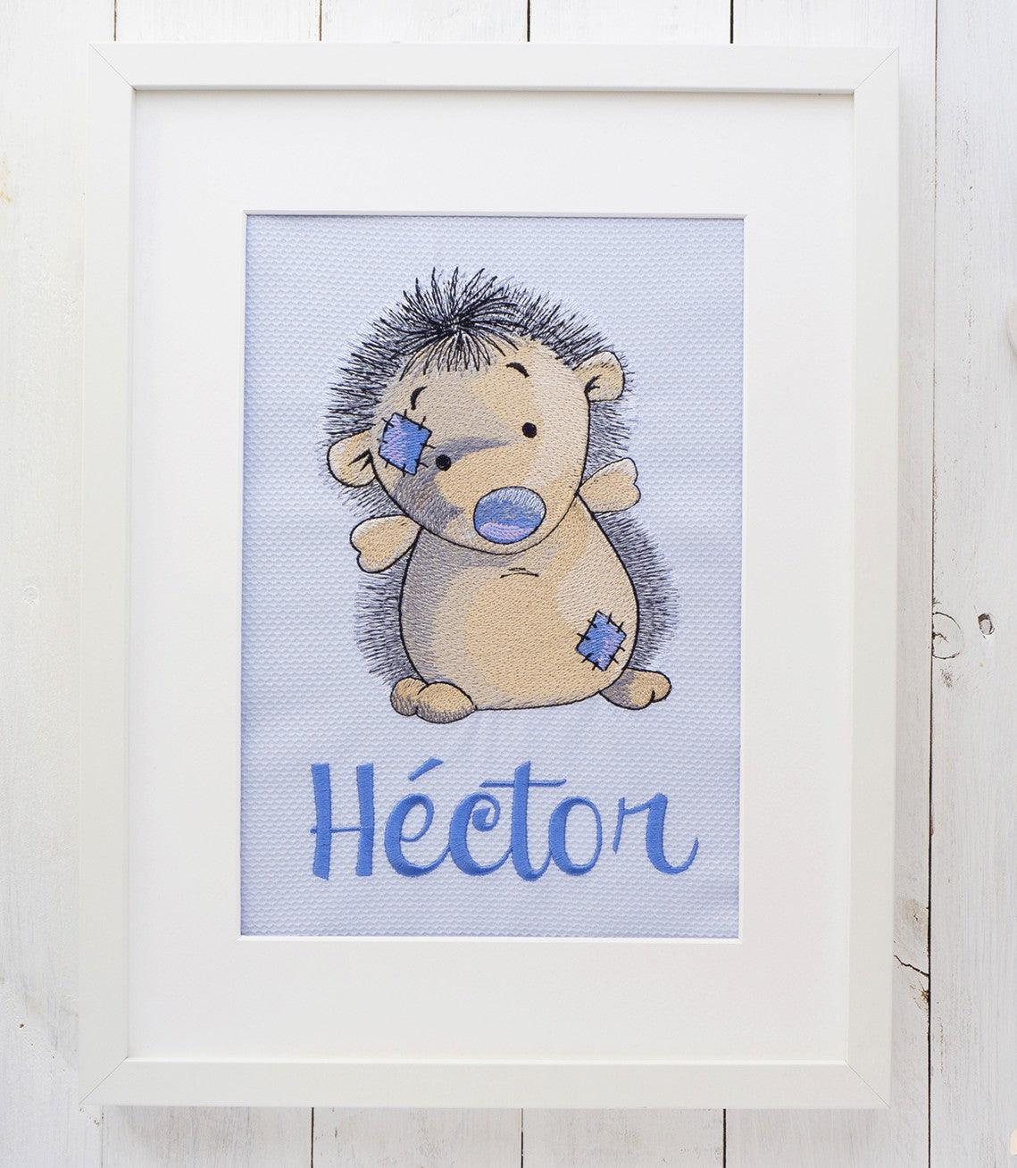 Cuadro infantil Personalizado Nanetes Bordado Erizo - Nanetes
