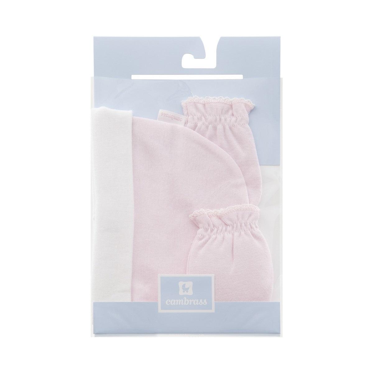 Gorro Y Manoplas Paritorio Rosa Cambrass - Nanetes #