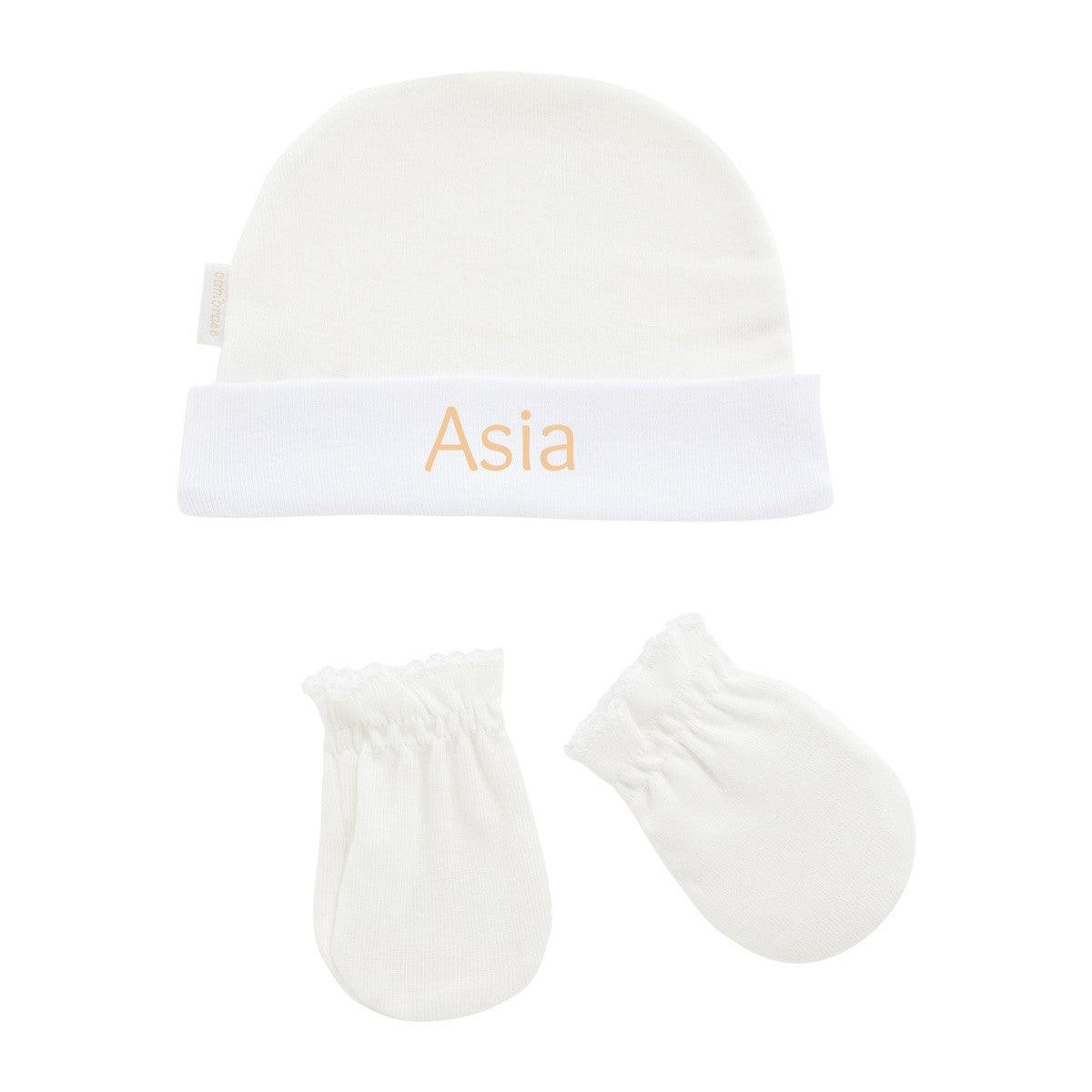 Gorro y Manoplas Bebé Paritorio Beige Cambrass - Nanetes #