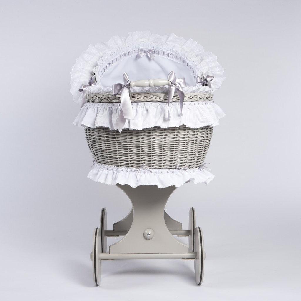 Moisés de Mimbre Bebé ABC Baby Winsord Gris - Nanetes #