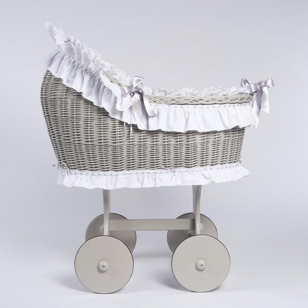 Moisés de Mimbre Bebé ABC Baby Winsord Gris - Nanetes #