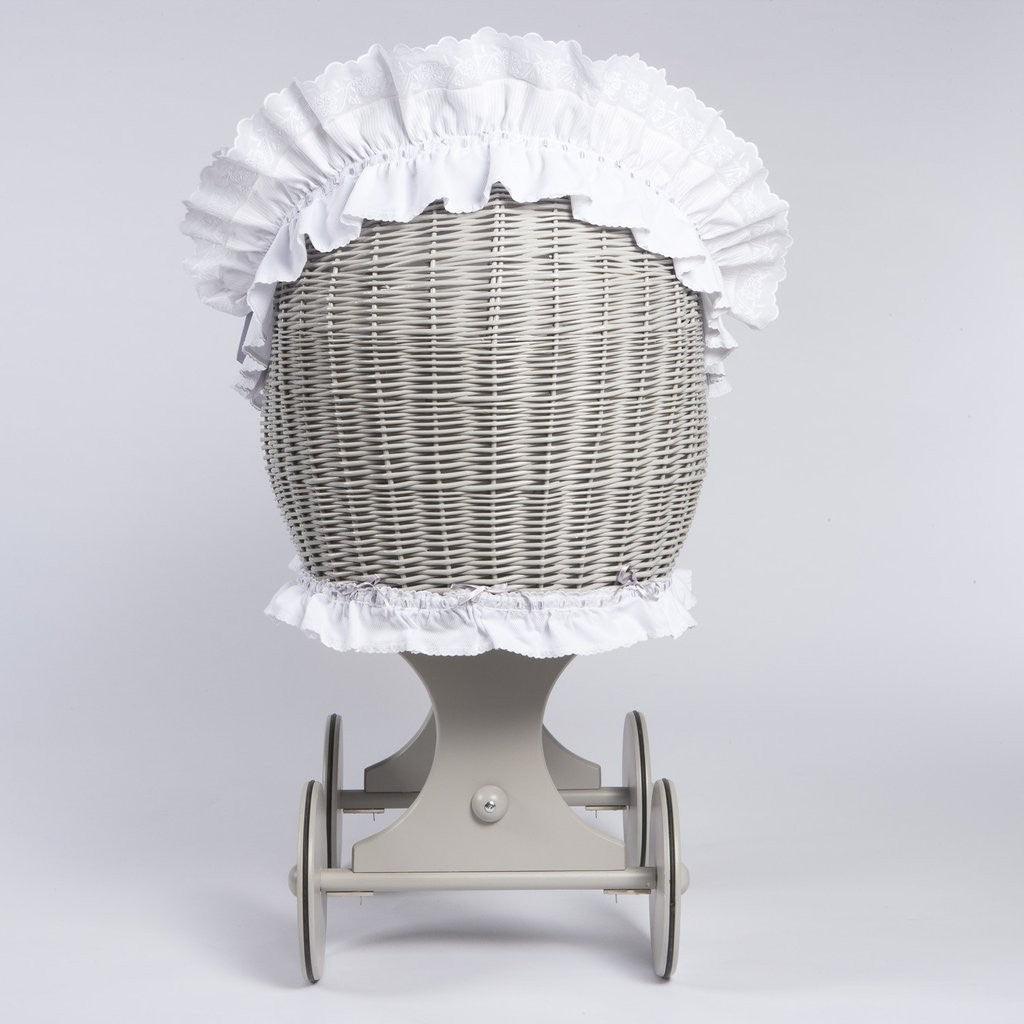 Moisés de Mimbre Bebé ABC Baby Winsord Gris - Nanetes #
