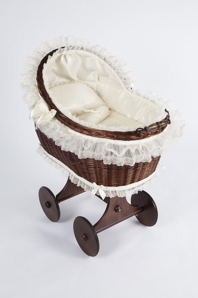 Moisés de Mimbre Bebé ABC Baby Organza Beige - Nanetes #