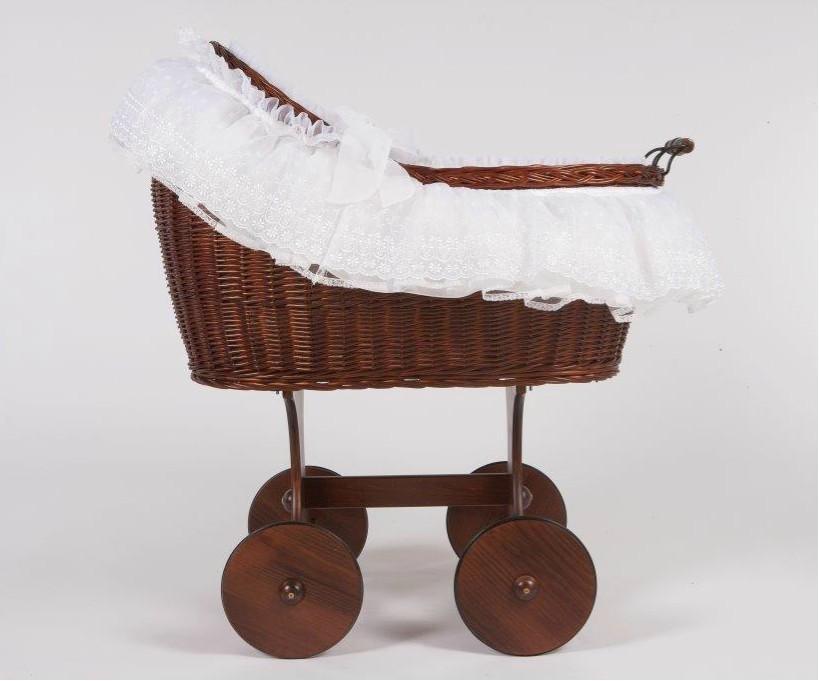 Moisés Capazo de Mimbre Bebé ABC Baby Organza Cristal - Nanetes #