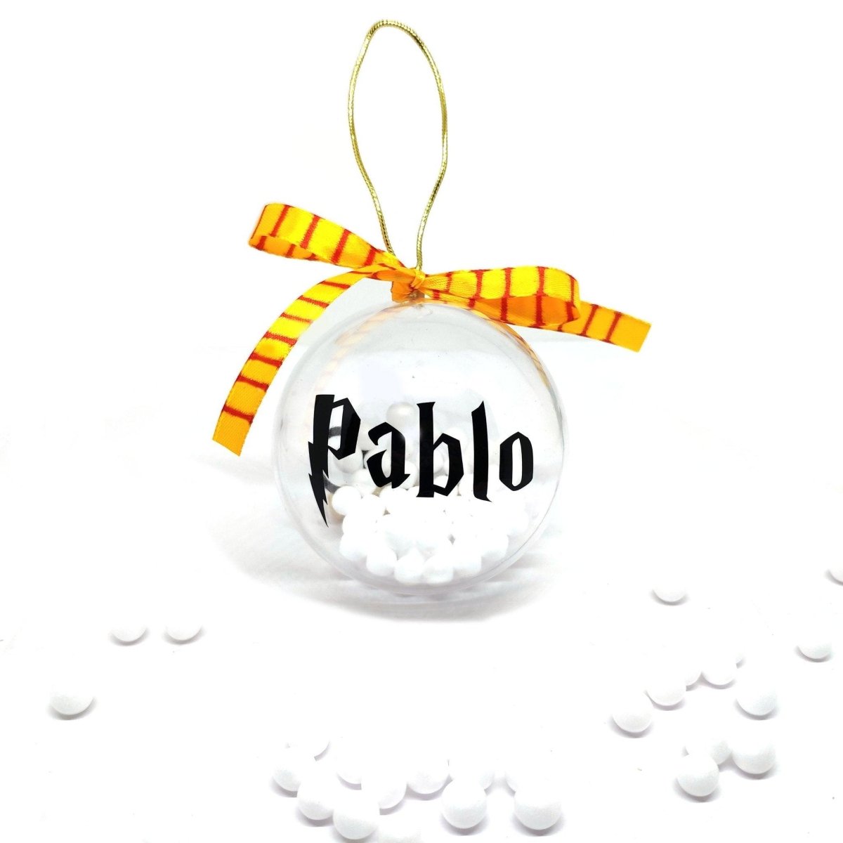 Bola de Navidad Personalizada Transparente Magia Harry Potter - Nanetes