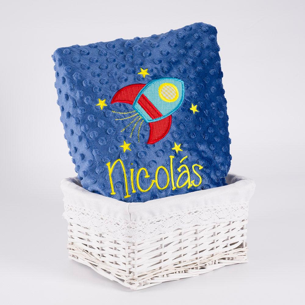 Manta Personalizada Bebé Cohete en las Estrellas Nanetes - Nanetes