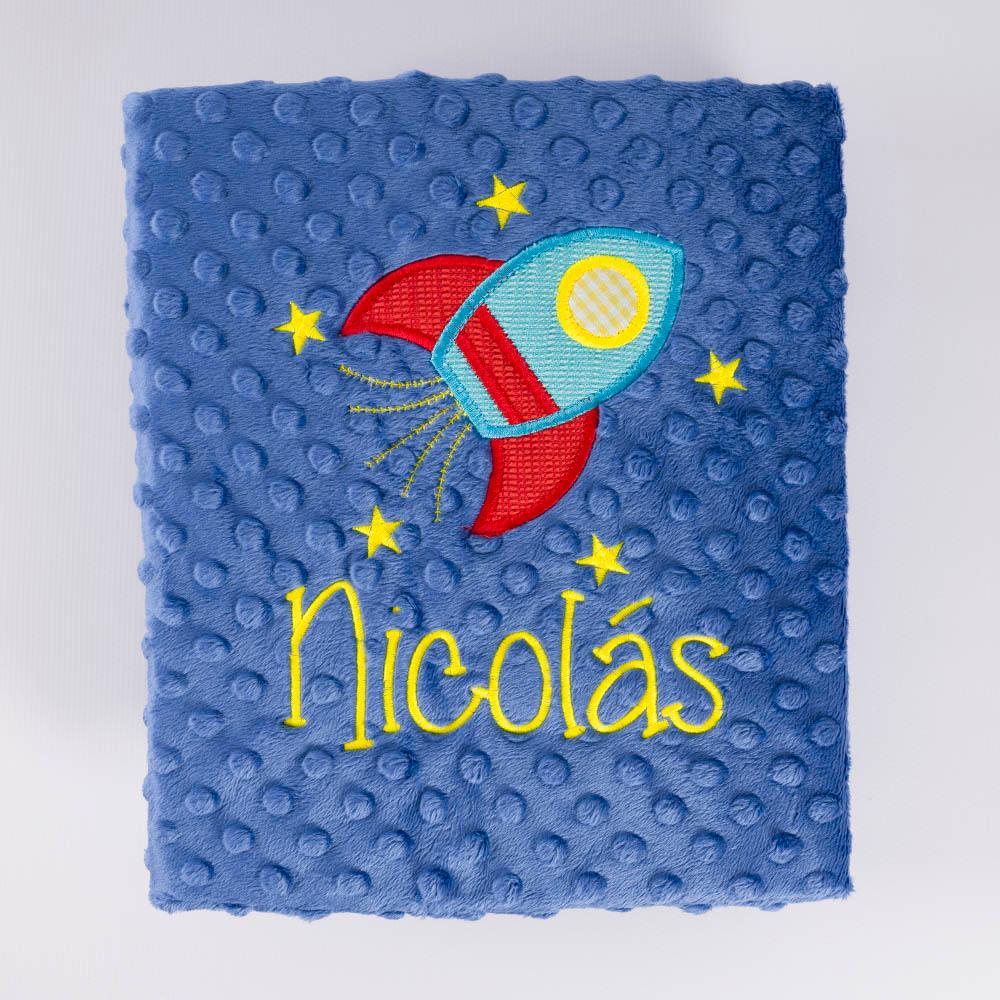 Manta Personalizada Bebé Cohete en las Estrellas Nanetes - Nanetes
