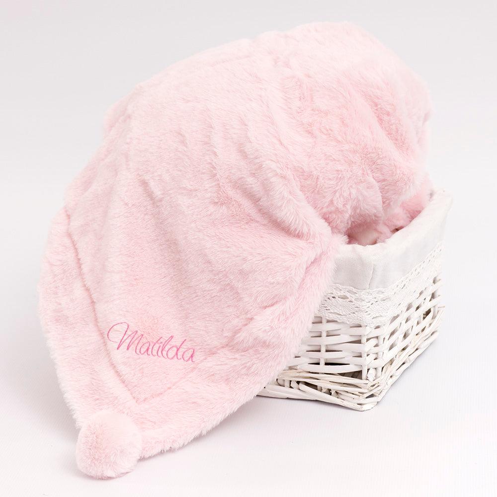Manta Bebé Personalizada Invierno Pompon - Nanetes #