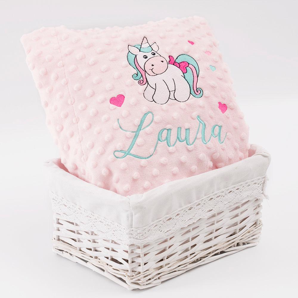 Manta Personalizada Bebé Unicornio Bordado Nanetes - Nanetes