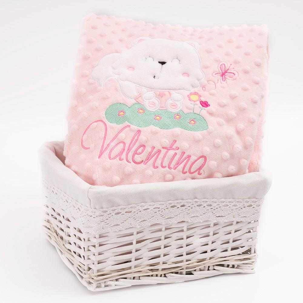 Manta Personalizada Bebé Gatita Blanca Nanetes - Nanetes