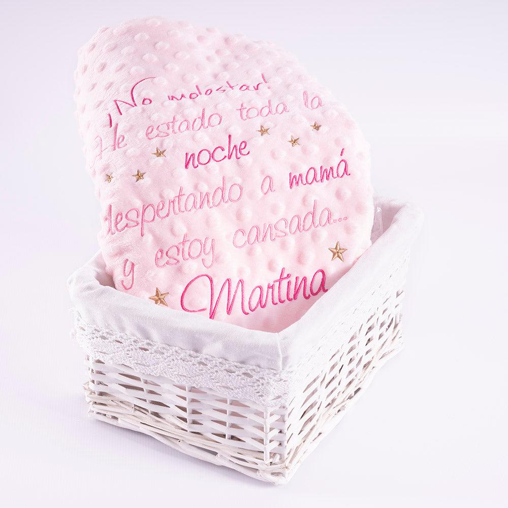 Manta Personalizada Bebé Frase No molestar Nanetes - Nanetes