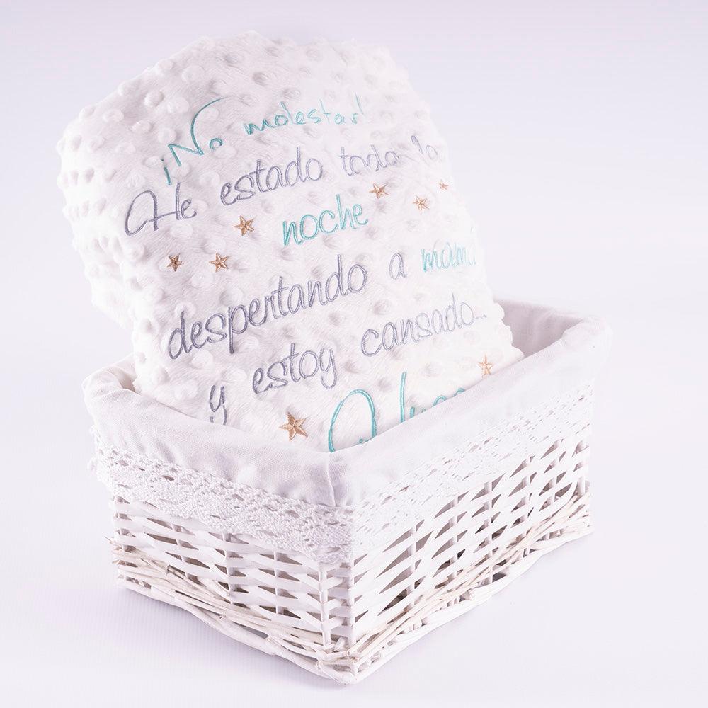 Manta Personalizada Bebé Frase No molestar Nanetes - Nanetes