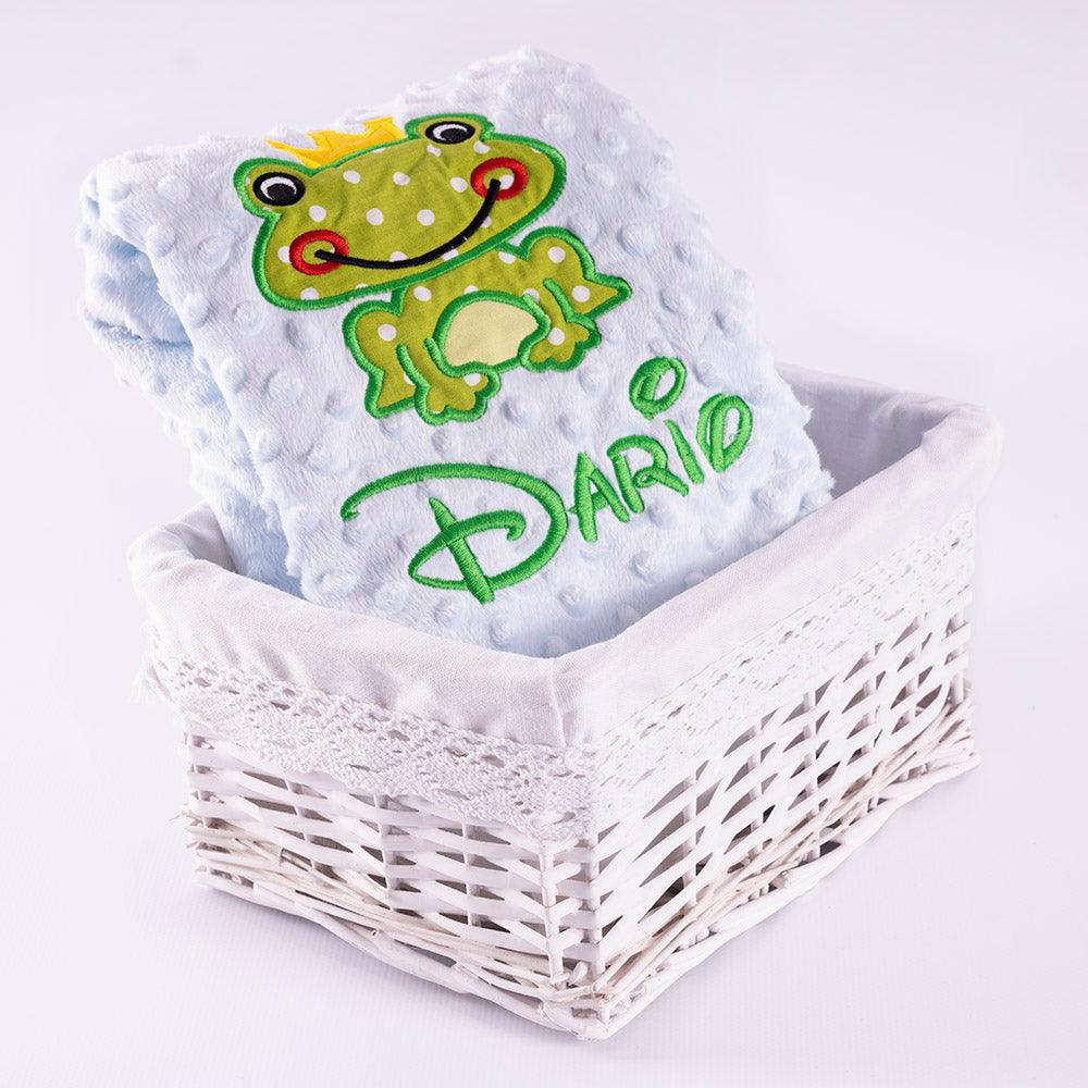 Manta Personalizada Bebé Rana Príncipe Nanetes - Nanetes