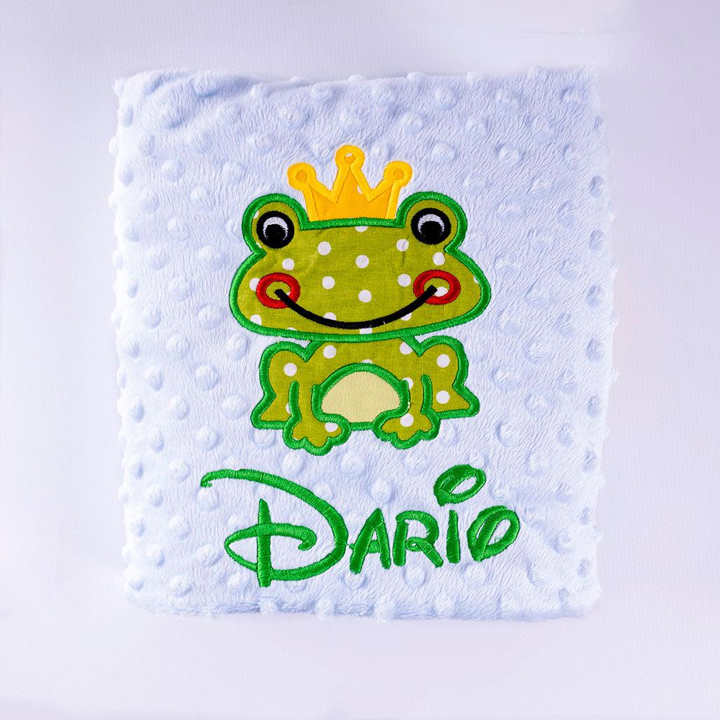 Manta Personalizada Bebé Rana Príncipe Nanetes - Nanetes