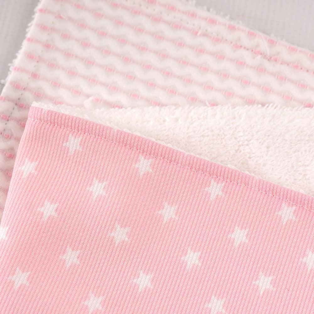Seca babitas Pack de 2 para Bebé Estampado Estrellas Rosa 7 - Nanetes #