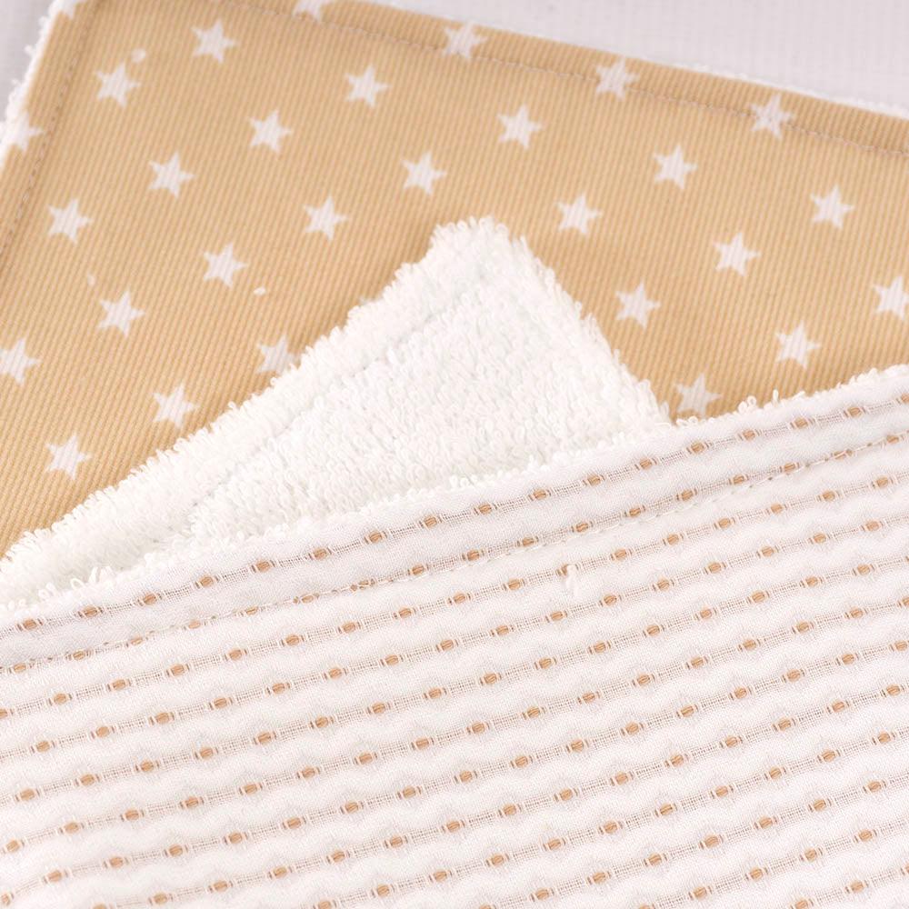 Seca babitas Pack de 2 para Bebé Estampado Estrellas Beige 6 - Nanetes #