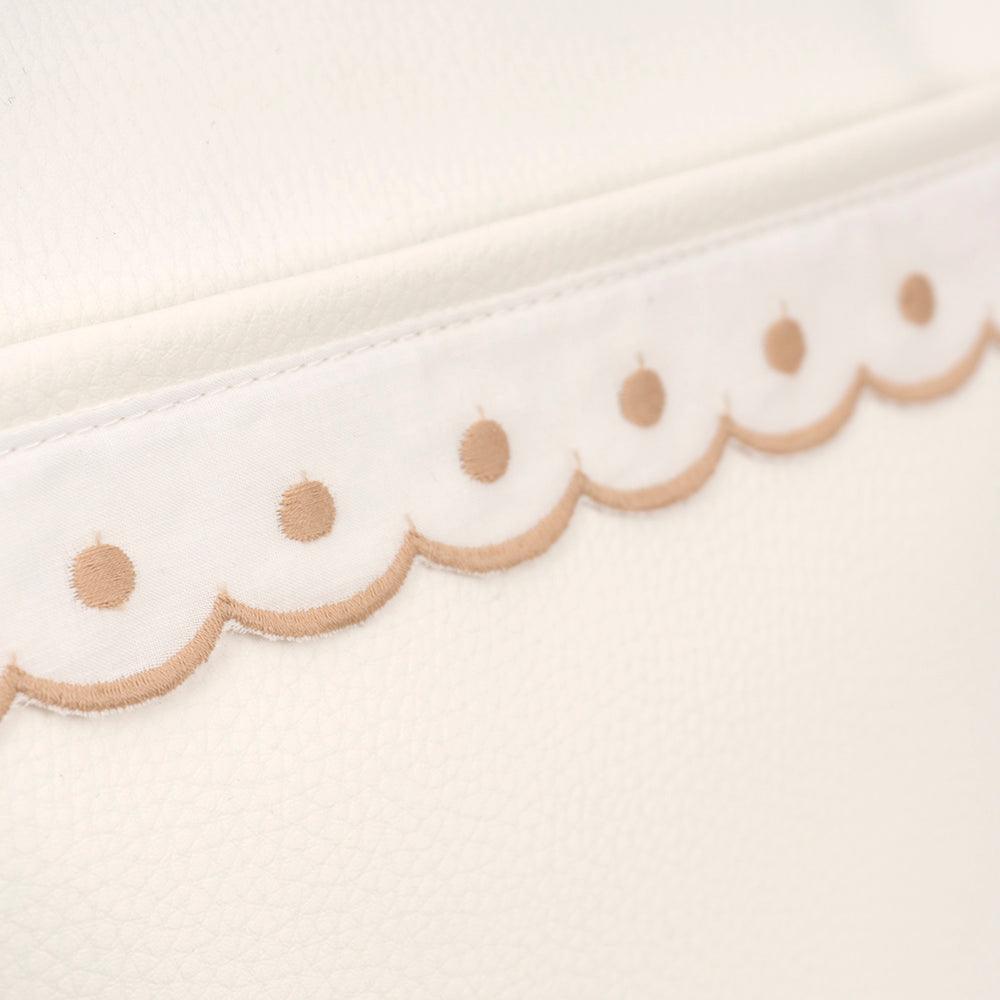 Bolso Panera Carro Bebé Marsella Blanco/Camel - Nanetes #