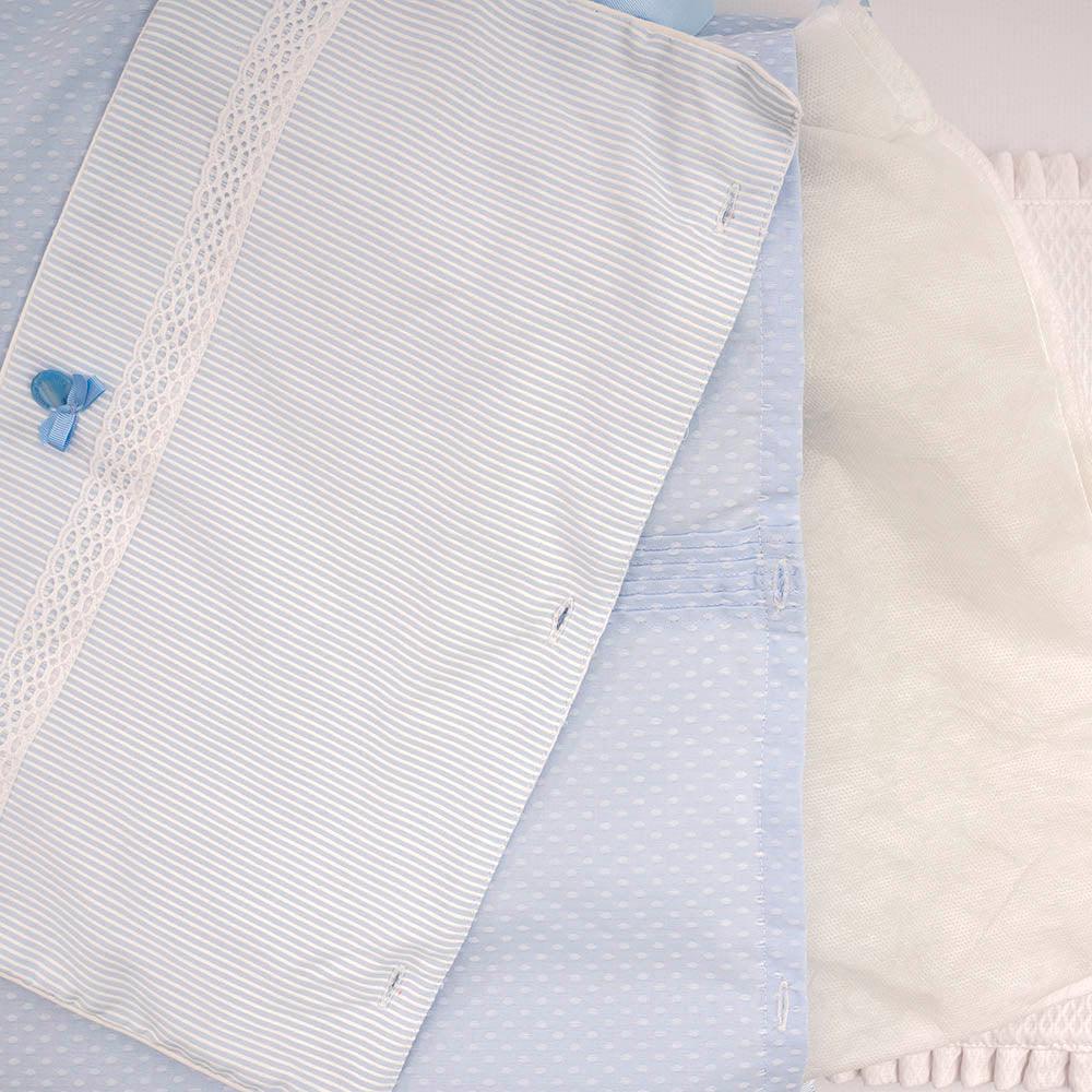 Colcha con saco capazo 3 usos Venecia Celeste Bimbi Class - Nanetes #