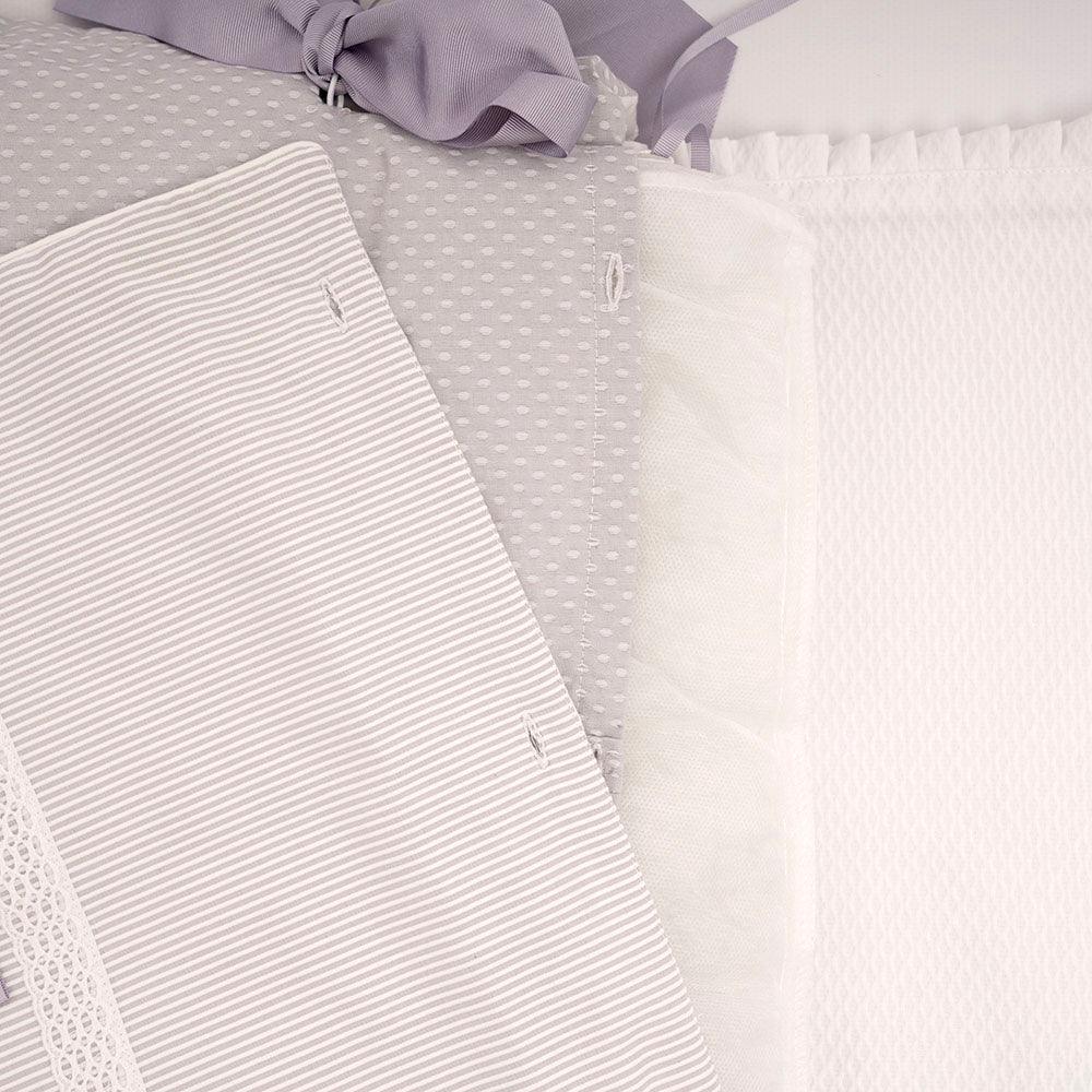 Colcha con saco capazo 3 usos Venecia Gris Bimbi Class - Nanetes #