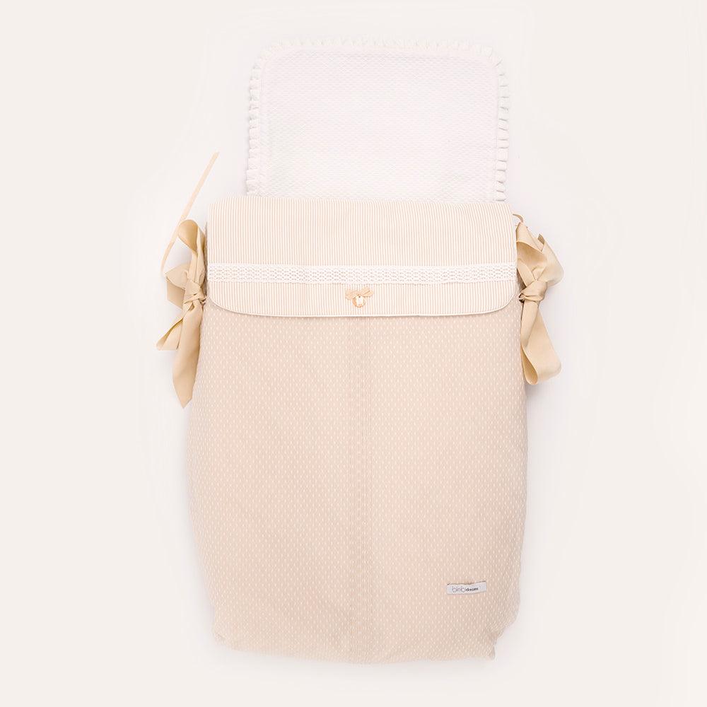 Colcha con saco capazo 3 usos Venecia Camel Bimbi Class - Nanetes #