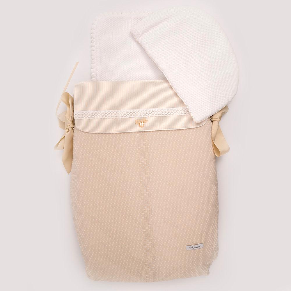 Colcha con saco capazo 3 usos Venecia Camel Bimbi Class - Nanetes #