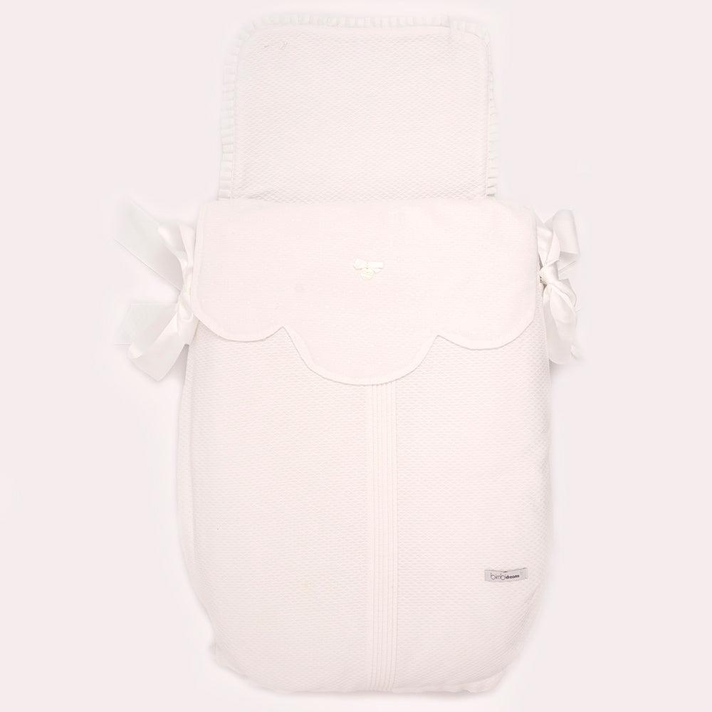 Colcha con saco capazo 3 usos Toscana Blanco Bimbi Class - Nanetes #