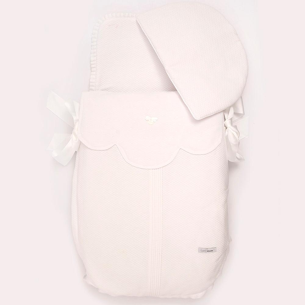 Colcha con saco capazo 3 usos Toscana Blanco Bimbi Class - Nanetes #