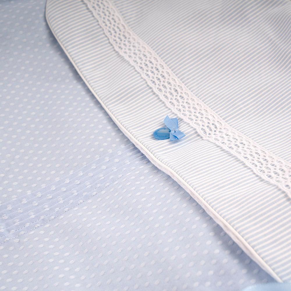 Colcha con saco capazo 3 usos Venecia Celeste Bimbi Class - Nanetes #