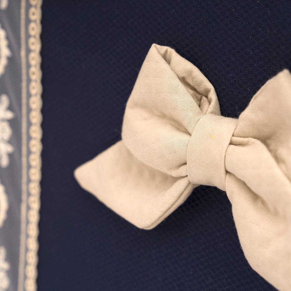 Bolso Panera Lencero con Puntillas Tul Marino Bebiti by Nanetes - Nanetes #