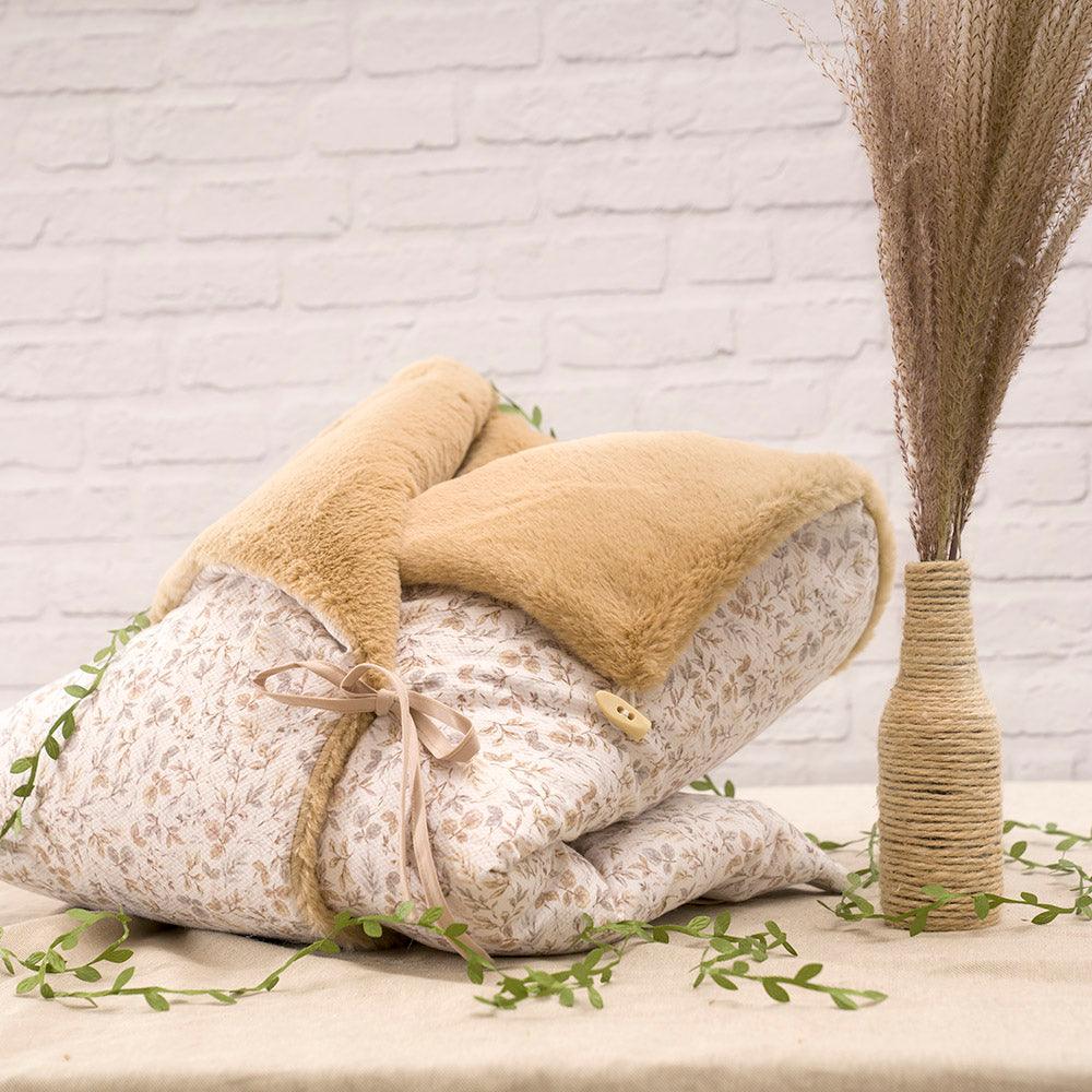 Saco Nana Invierno Bebe Polar Flores Camel Bebiti by Nanetes - Nanetes #