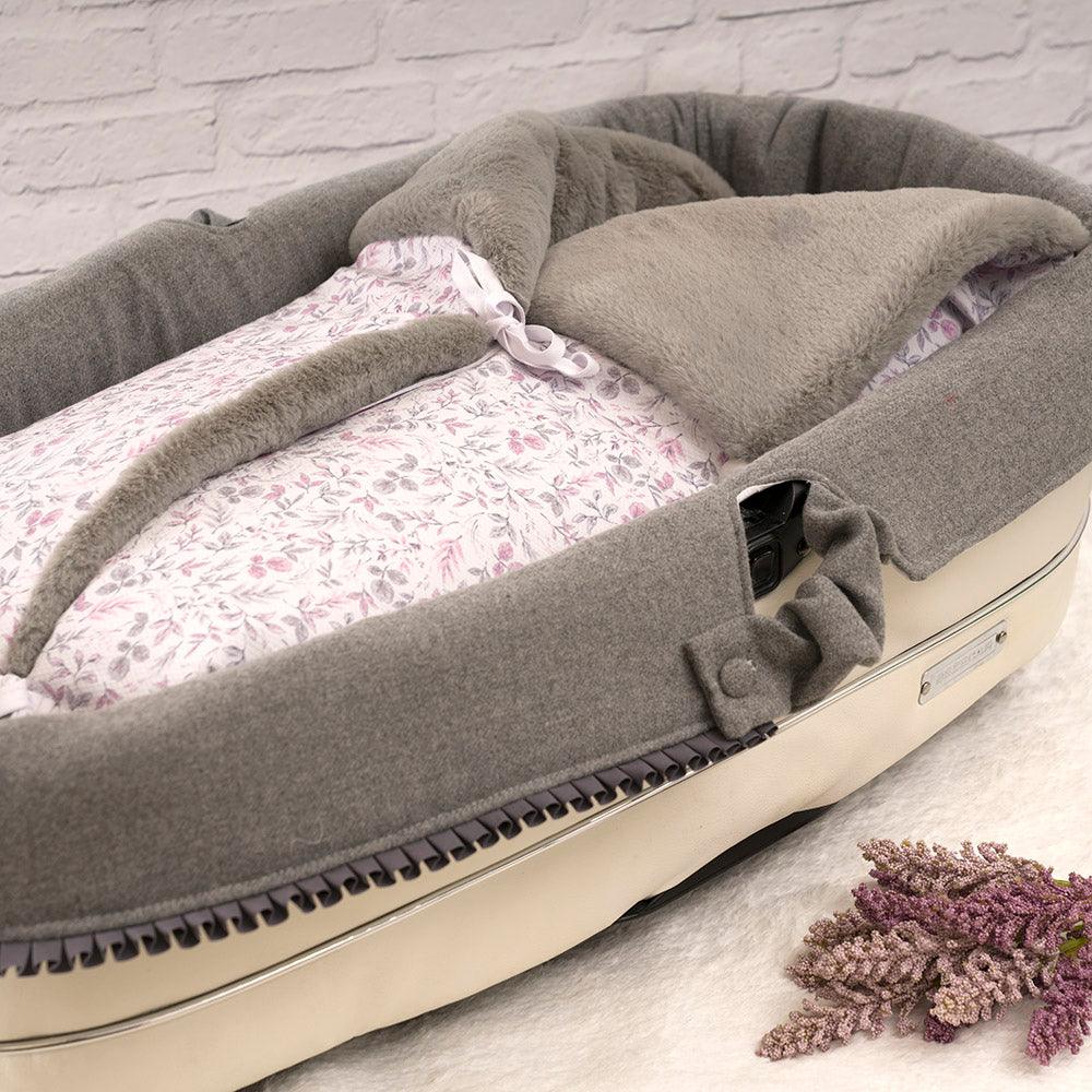 Saco Nana Invierno Bebe Polar 205 Flores Rosa Bebiti by Nanetes - Nanetes #