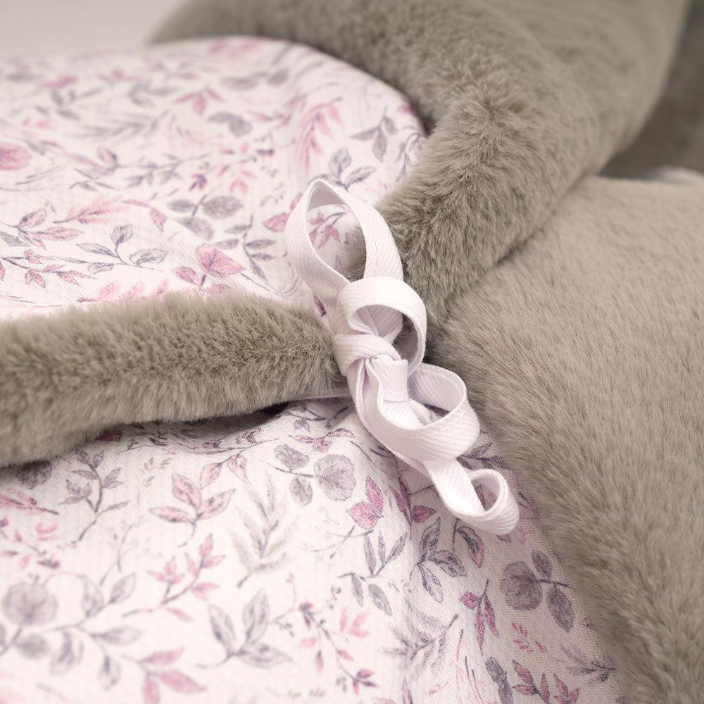 Saco Nana Invierno Bebe Polar 205 Flores Rosa Bebiti by Nanetes - Nanetes #