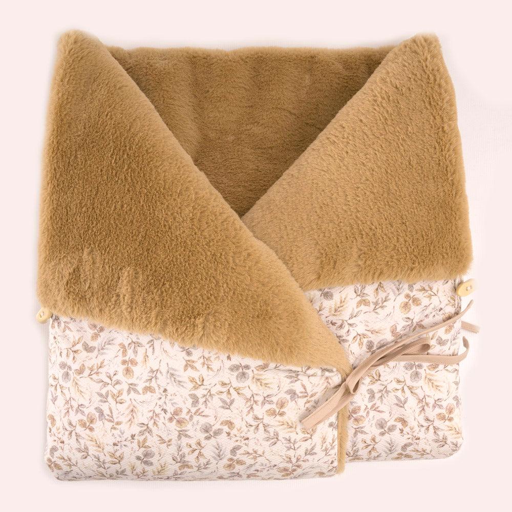 Saco Nana Invierno Bebe Polar Flores Camel Bebiti by Nanetes - Nanetes #