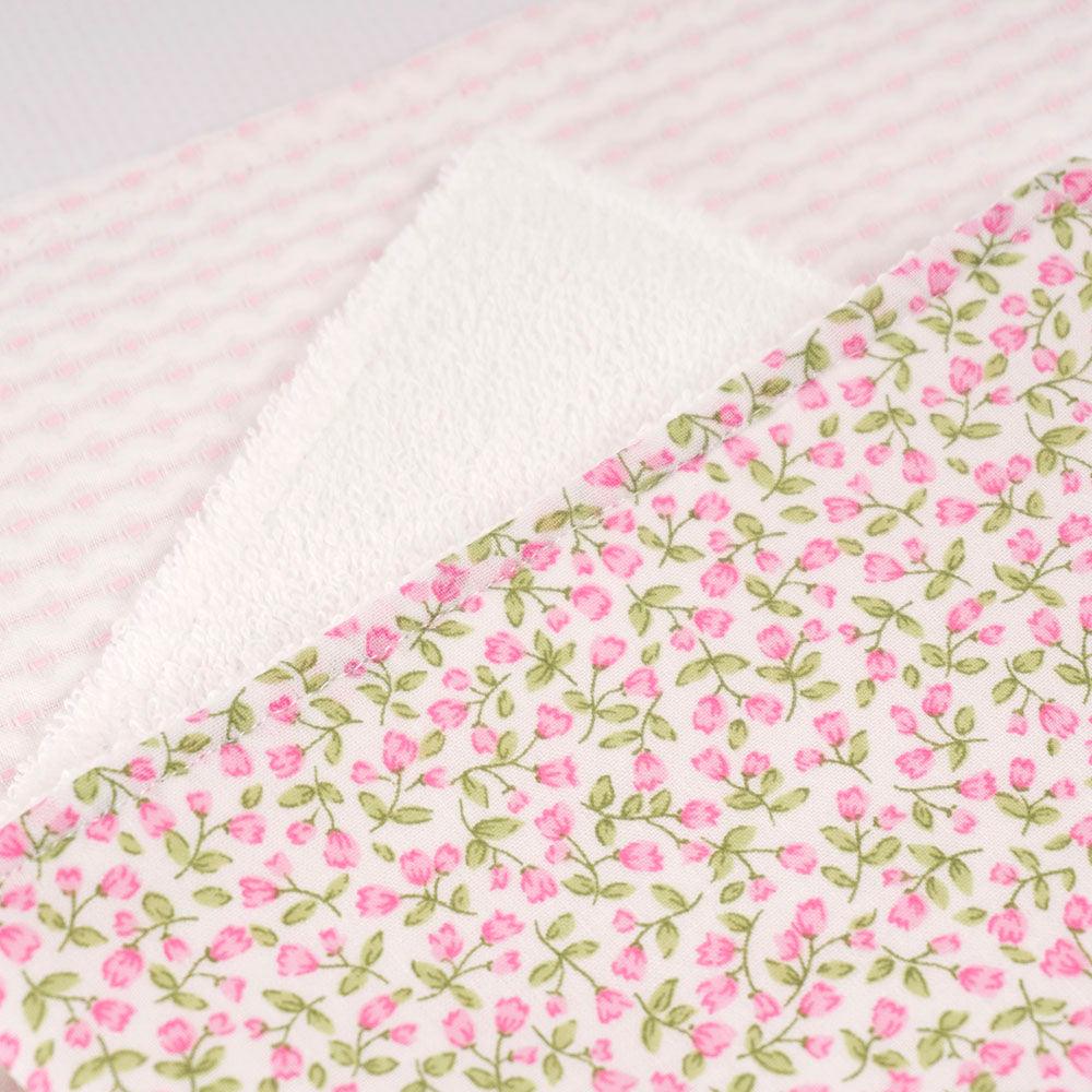 Seca babitas Pack de 2 para Bebé Estampado Niña Flores Rosa 2 - Nanetes #