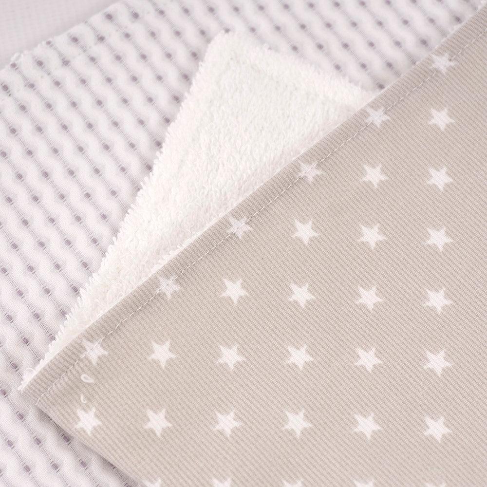 Seca babitas Pack de 2 para Bebé Estampado Estrellas Gris 5 - Nanetes #