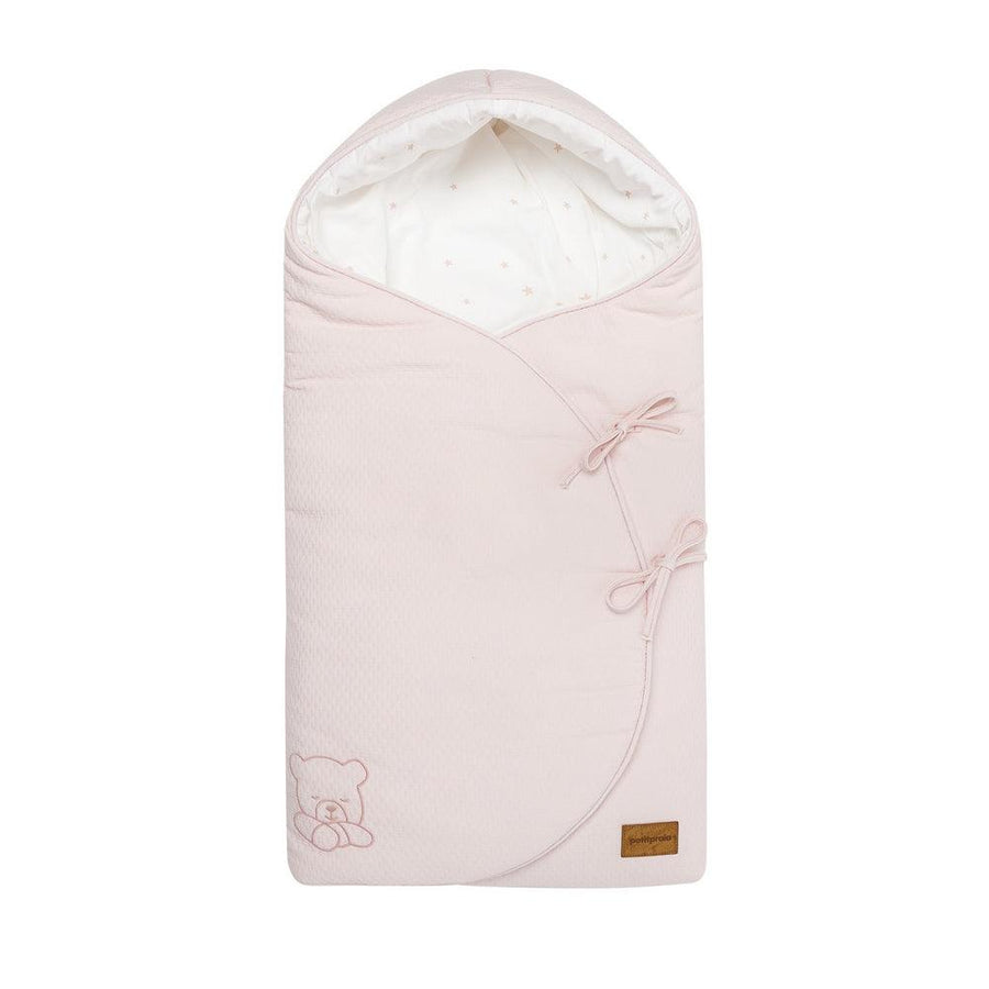 Saco Capazo Y Grupo 0 Capucha Moon Teddy Rosa Petit Praia - Nanetes #