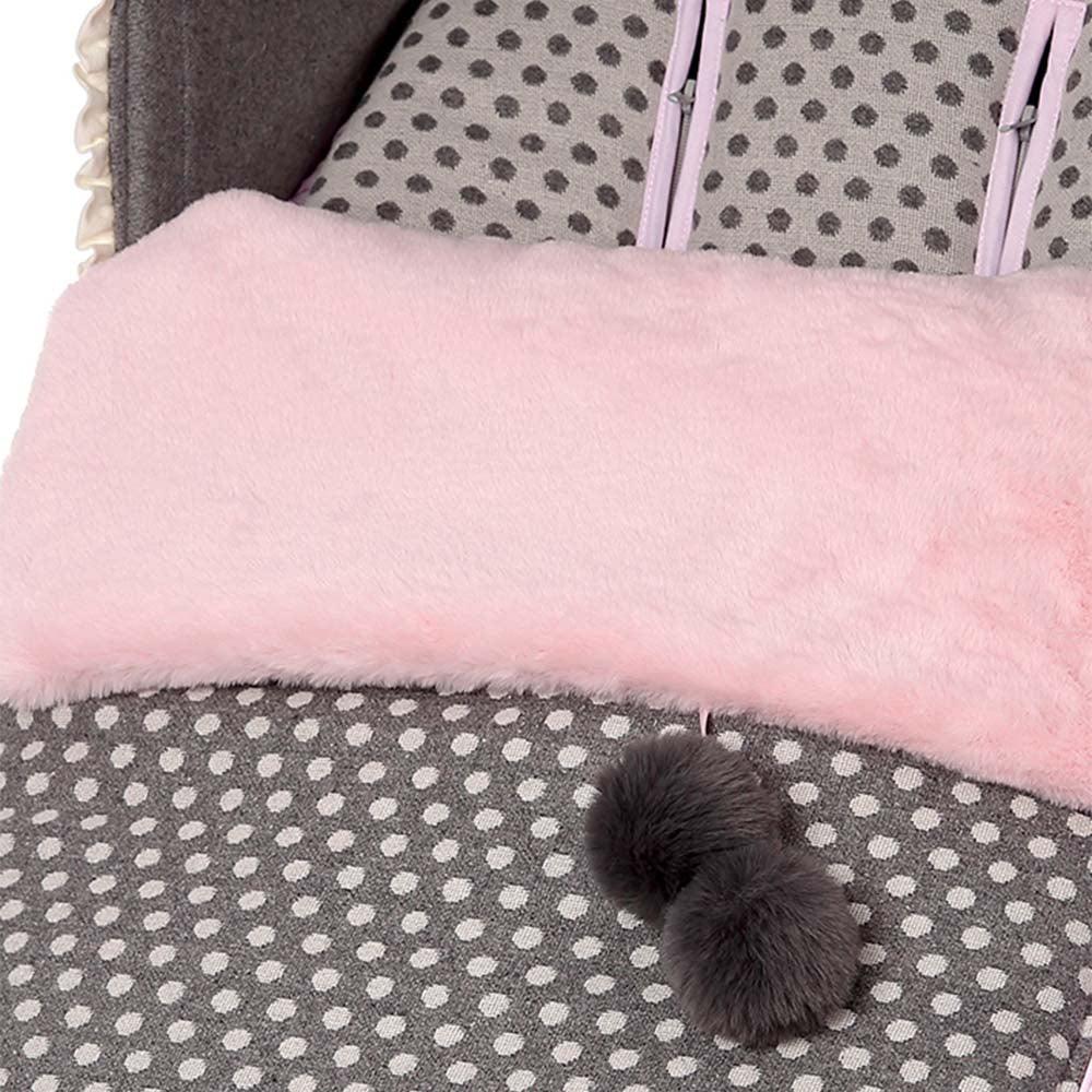 Saco Silla Invierno Topos Gris Rosa Bebiti Nanetes - Nanetes #