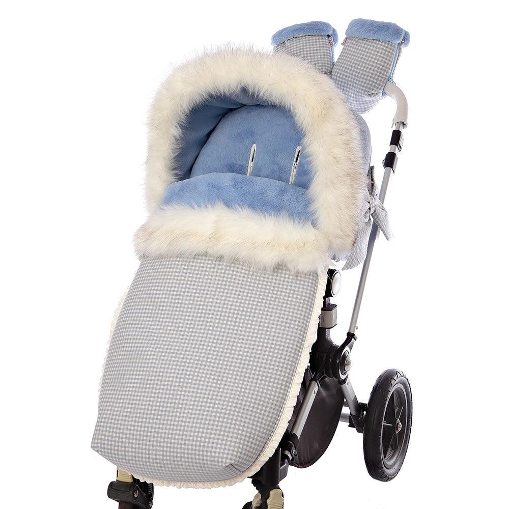 Saco Silla Invierno Vichy Polar Azul Cielo Bebiti Nanetes - Nanetes #