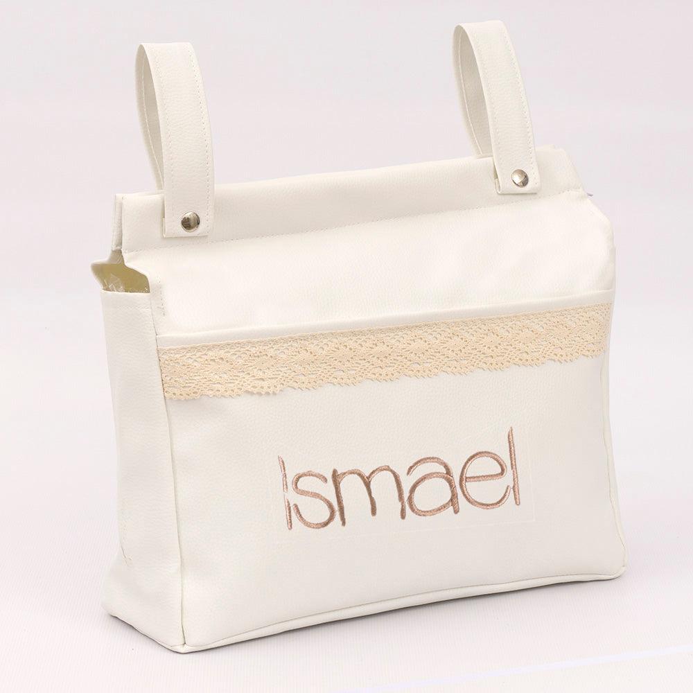 Bolso Panera Carro Bebé Penélope Puntilla Blanco - Nanetes #